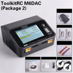 ToolkitRC M6DAC 350W X 2 USB-C 65W AC/DC Dual Smart Charger Discharger for 1-6S Lipo LiHV Lion NiMh Pb Battery with 15A Balance