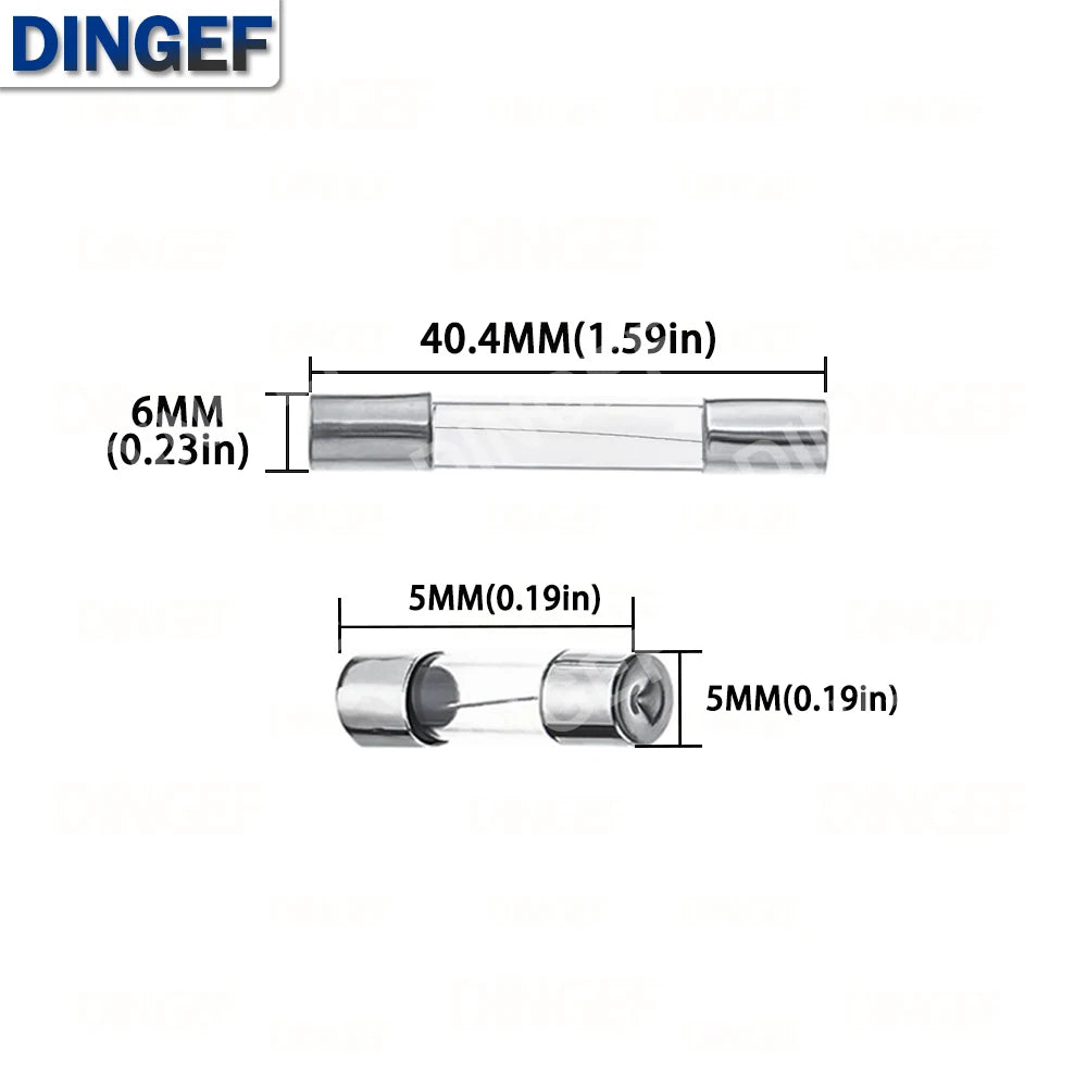 5PCS 5*20mm 6*30mm Glass Fuse Holder Screw Type 5X20mm with 22AWG Wire Cable 250V 5X20MM Glass Fuse Tube Fuse Casing