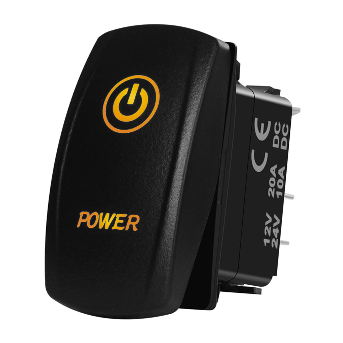 Marine Boat Rocker Switch 12/24V Orange Backlit Anchor Beacon Up Down Button ON OFF/ON OFF ON Momentary Toggle Switch Waterproof