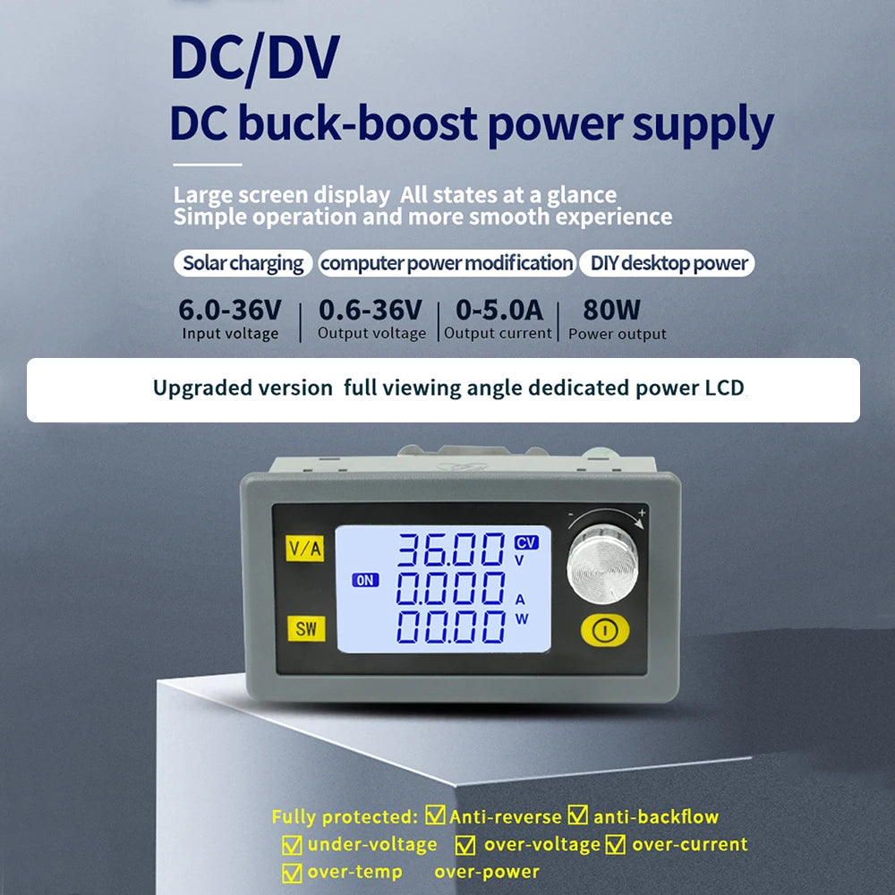 DC DC Buck Boost Converter 5.0~30V To 0.6~30V Adjustable Regulated Laboratory Power Supply CC CV 0~4.0A 6V 12V 24V Power Module