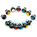 5/20/100PCS PBS-33B Black Red Green Yellow White Blue Orange Self-reset Self-locking 12mm Momentary Push Button Switch