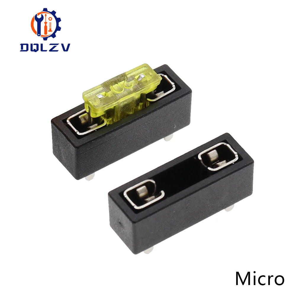 5PCS Universal Car Fuse Holder PCB Panel Mount Insurance Blocks Safety Terminals 10A Micro Mini Small Medium