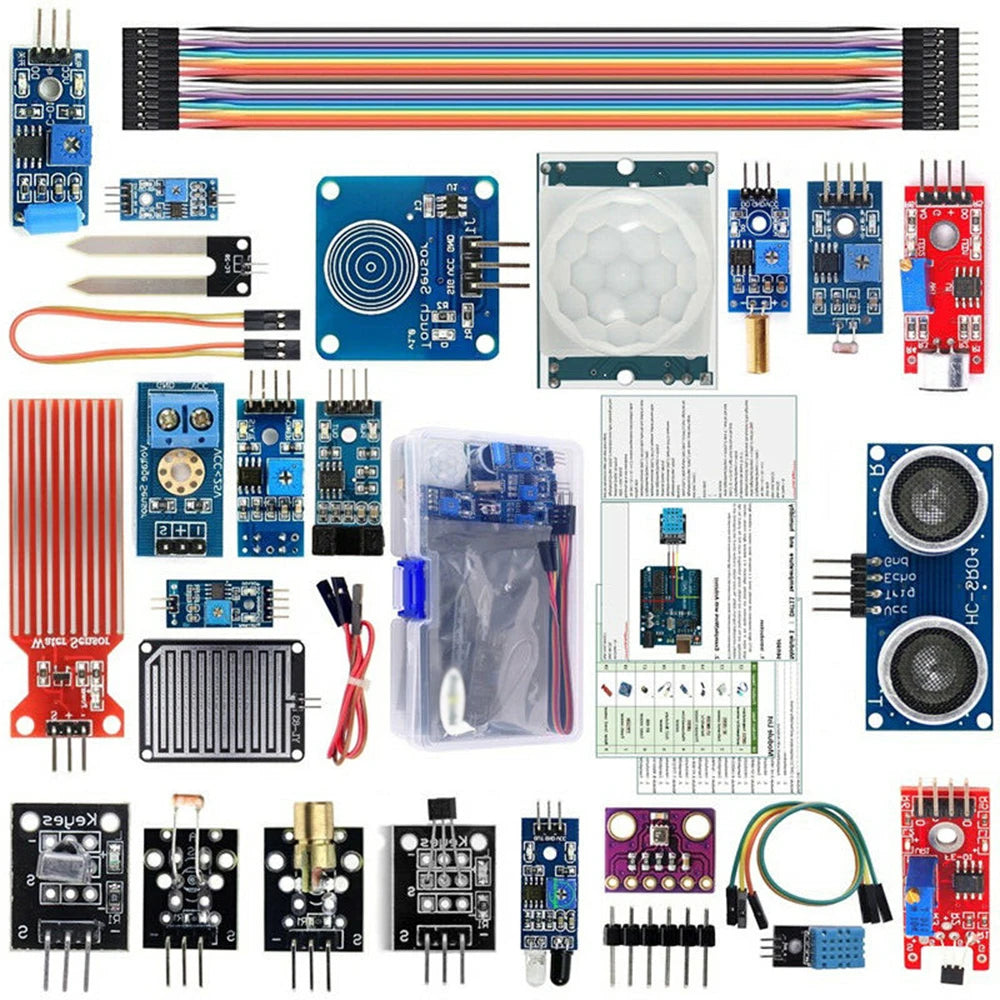 22-in-1 Sensor Kit for Arduino and For Raspberry Pi with Temperature Humidity Sensor Pressure Sensor and KY-008 LED