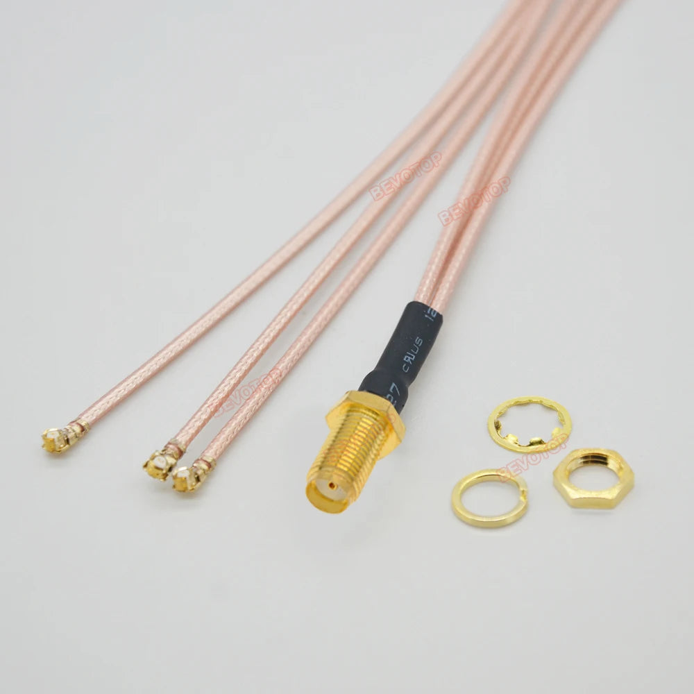 1PCS SMA to IPX Splitter Cable RP-SMA/SMA Female to 2/3/4x RF1 1st Generation Female Jack RG178 Pigtail Antenna Extension Jumper