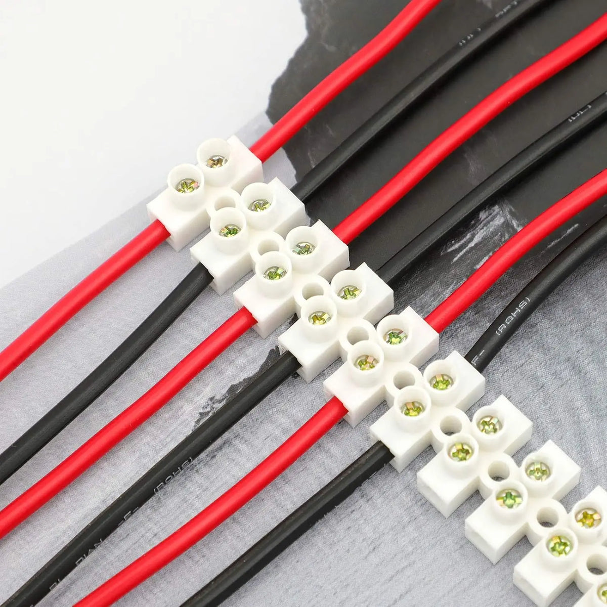 10/20 Pack Terminal Block, 12-Position Dual Row Terminal Strip Screw Terminal Electric Barrier Block for Small Home Projects