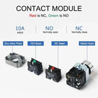 Stainless Steel 86 Type Concealed Push Button Switch Emergency Stop Start Fan Elevator Remote Control Panel