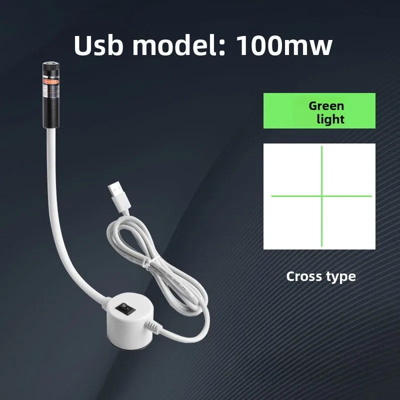 USB Red/Green Laser Positioning Light Infrared Working Lamp Cutting with Magnetic Base DC5V Line/Cross/dot Sewing Machine Supply