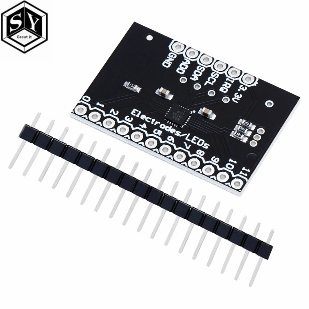 MPR121 V12 I2C Capacitive Touch Sensor Breakout Board for Arduino Compatible Keyboard Development Module