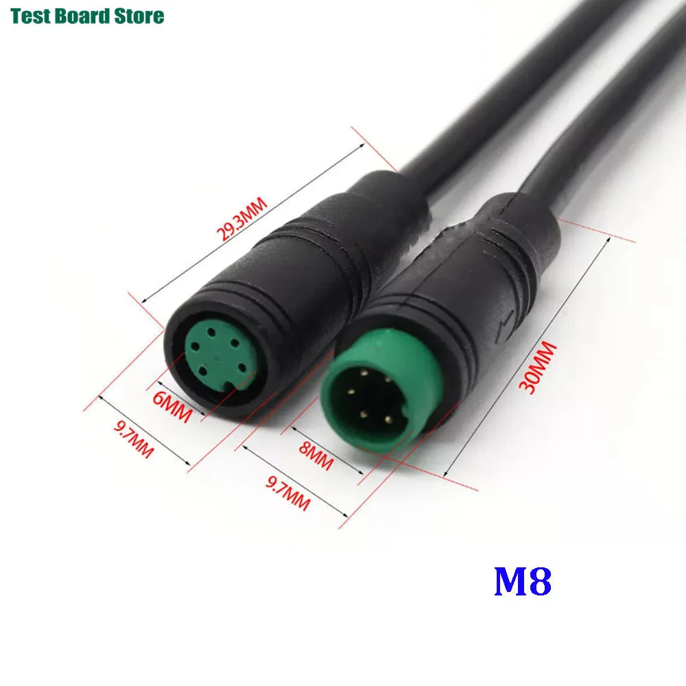  M6/M8 1 male to 2 female 2/3/4/5/6 pin Ebike DC splitter sensor Connector 40CM Cable Electric Bicycle Butt Joint ebike Plug