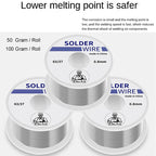 63/37 Soldering Tin Wire Tin Melt Rosin Core Solder Soldering Wire Roll Easy Clean Fusible Tin Low Temperature Easy Melt Wire