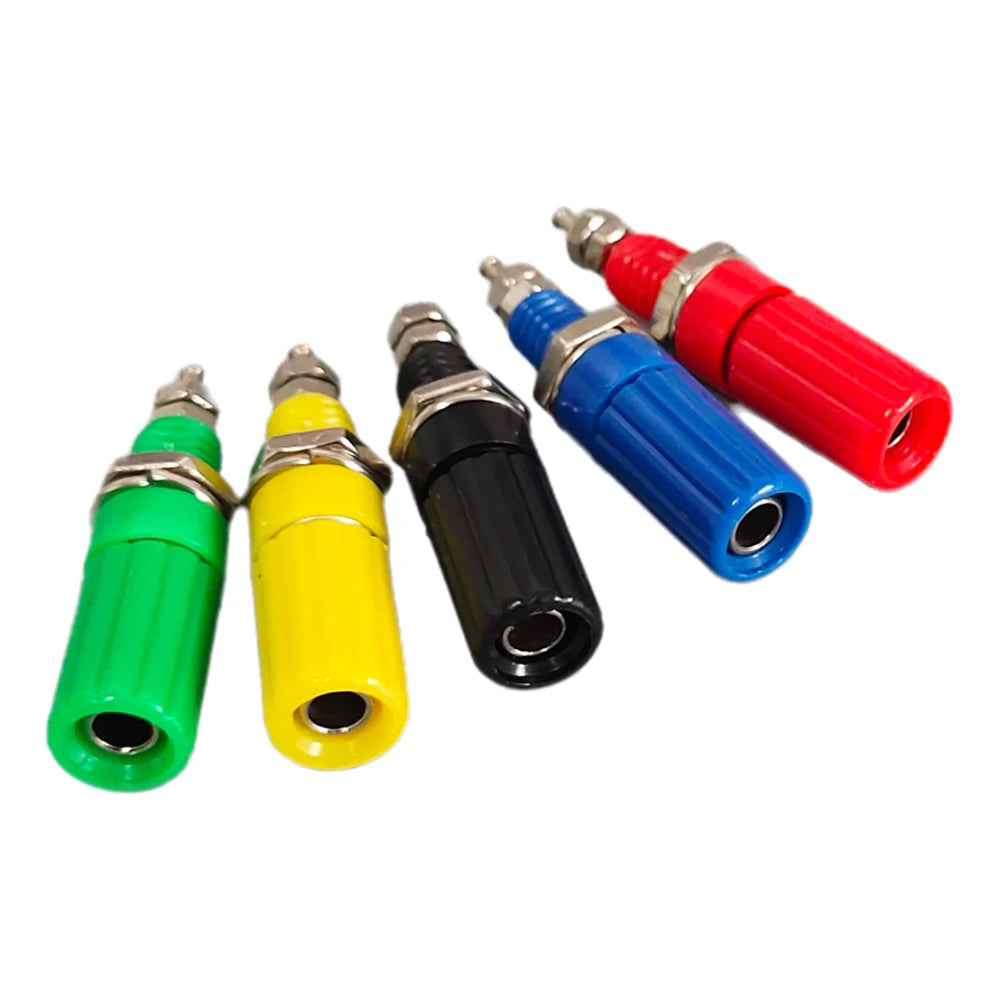 5/10PCS 4mm Banana Socket M3*45 Binding Post Nut Banana Plug Jack Electrical Connector Terminal DIY Parts