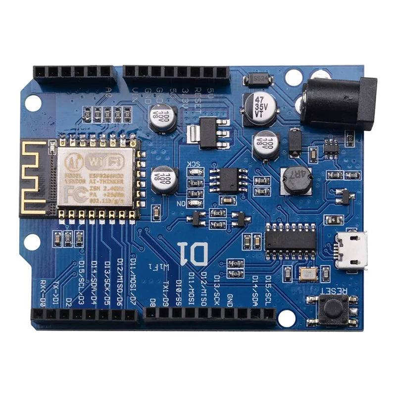 ESP-12E WeMos D1 UNO R3 CH340 CH340G WiFi Development Board Based ESP8266 Shield Smart Electronic PCB For Arduino Compatible IDE