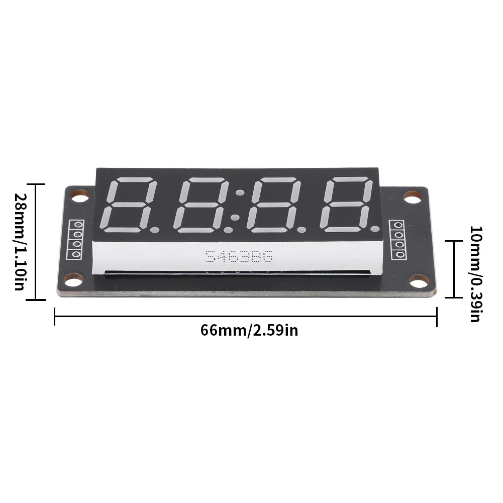 TM1637 LED Display Module 4 Digit Time Indicator Tube 7 Segment Clock Module 0.56 Inch Glow Tube Clock