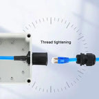 Waterproof RJ45 Network Connector M16/20/22 Cat5e Shield Gigabit Ethernet Line RJ45 DC Crystal Head Outdoor IP68 AP Junction Box