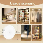 Three-color remote control induction night light can be used for wine cabinets, wardrobes, stairs, display cabinets, kitchens