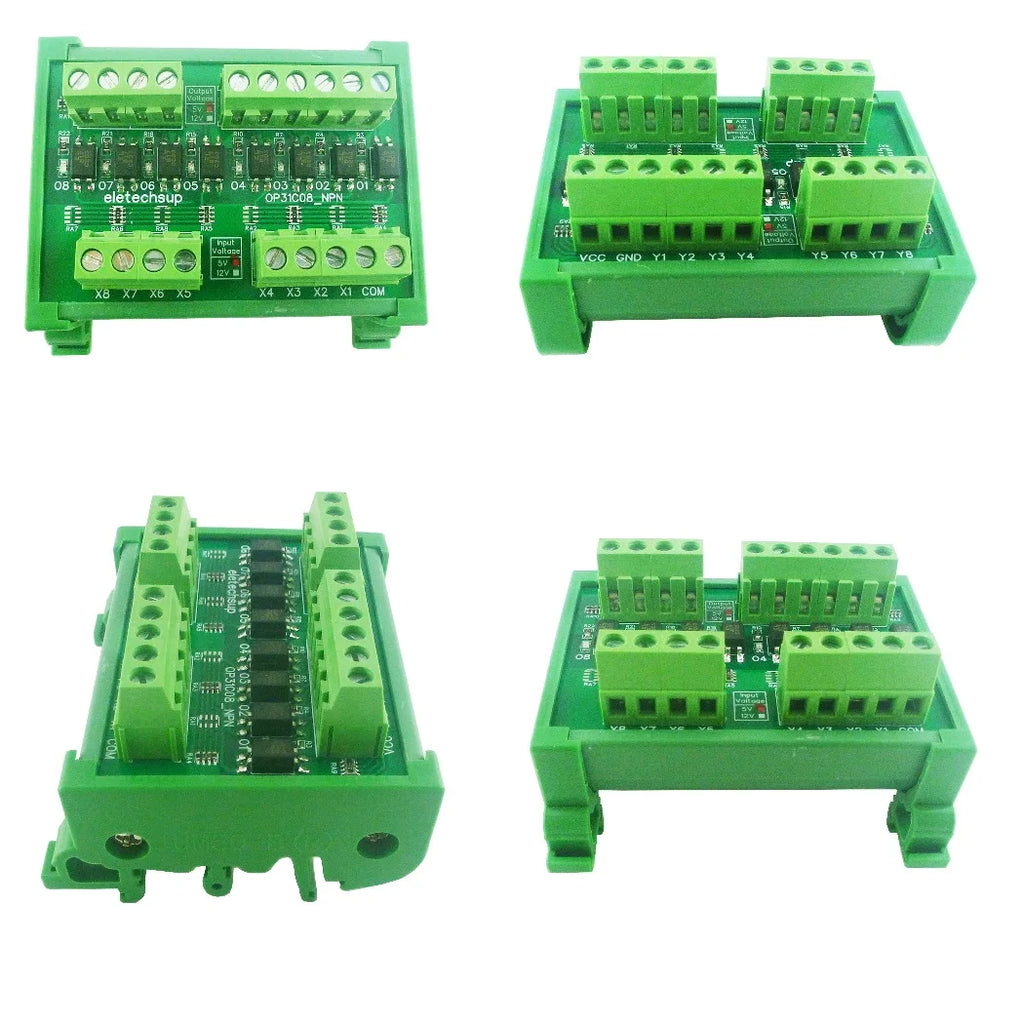 8CH Opto Isolated Level Converter Module NPN PNP 3.3V 5V 12V 24V for Arduino PLC Raspberry Pi MCU 3000V Isolation