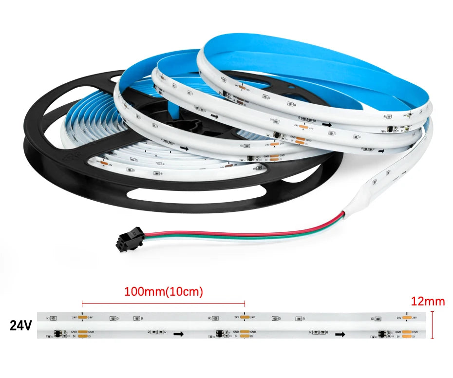 1M 2M 3M 4M 5M COB 24V RGBIC Led Strip 720Leds/M Wifi Bluetooth Infrared Remote Control Flexible Led Tape Lamp Room Decoration