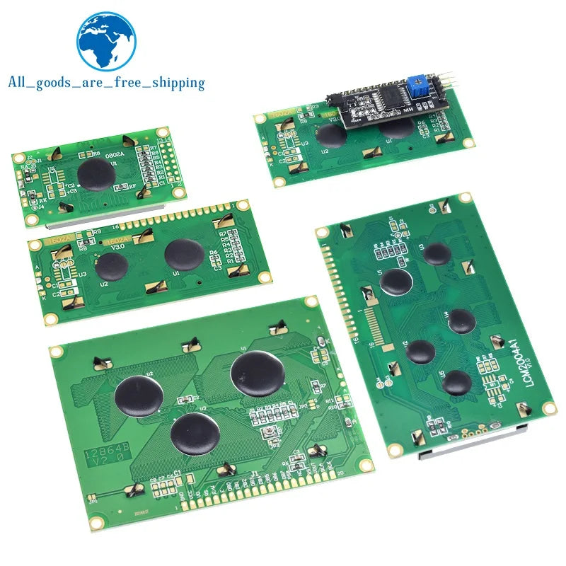 TZT LCD1602 LCD 1602 LCD2004 LCD 2004 LCD12864 LCD0802 Module Blue Green Screen 16x2 20X4 Character LCD Display Module HD44780