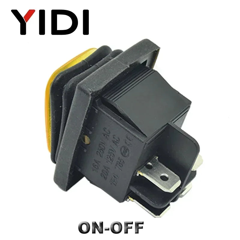 250VAC KCD4 201 203 Waterproof Rocker Switch DPST 4pin ON OFF 12V 220V LED 6 Pin ON OFF DPDT Boat Marine Car Rocker Switch