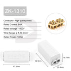 5PCS High Power Sistributor ZK/T Type 60A/80A/100A  without disconnection Quick Wiring Terminal Block Junction box Connector