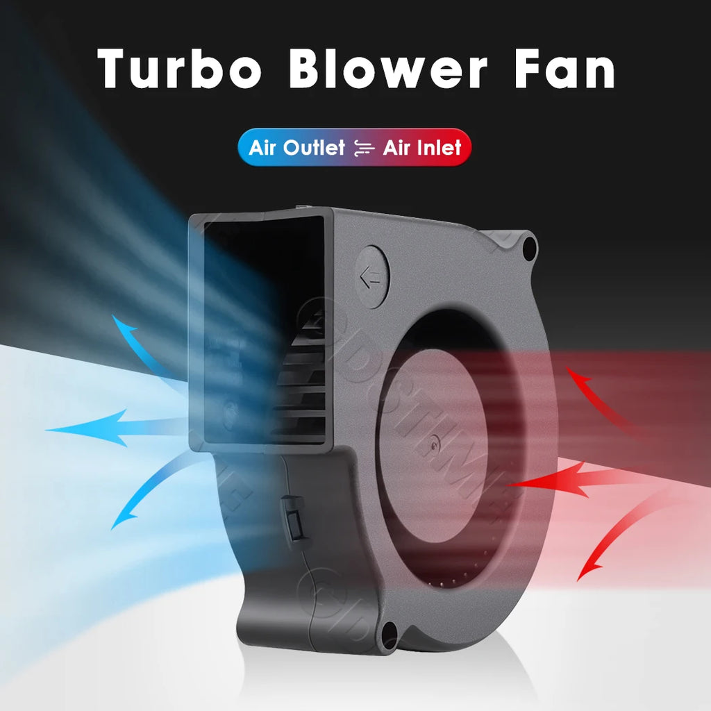 Gdstime 5015 24v Fan 4010 Snail Fan 2PIN DC 5V 12V 3D Printer Mini Fan 7015 7530 Cooling Fan 3010 5020 Turbo Fan Radial Cooler