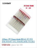 20pcs 1W Metal film resistor 1% 1R ~ 1M 1 2 10 22 47 100 330 ohm 1K 4.7K 10K 22K 47K 100K 330K 470K 2R 10R 22R 47R 100R 330R