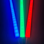 20 Inch 36 LEDs Red Green Blue LED Light Bar DC12V U/V-Shaped Flat Aluminum Channel Rigid Strip for Indoor Lighting