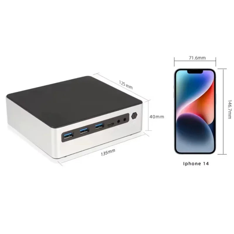 2026 Core I5 1340P 13th Gen Nuc Nano Small Micro PC Mini PC X86 2 Ethernet Lan Windows 10 11 Linux Ubuntu DDR5 Cheap Mini Pc