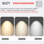 Recessed Curved Seamless LED Ceiling Light 3CCT/ Tuya BLE/ Zigbee/ Matter/ All Aluminum LED Spot Downlight