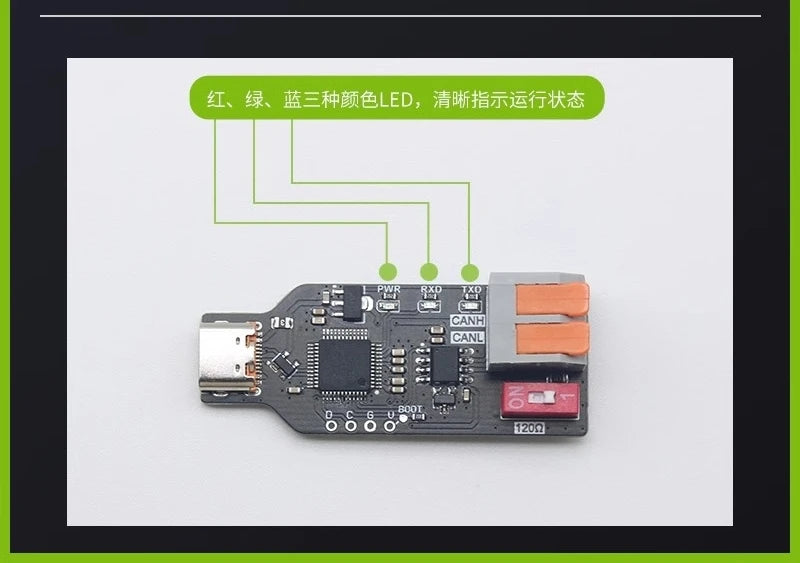 USBCAN USB to CAN converter CANABLE transceiver debugger protocol analyzer socketcan compatible PCAN