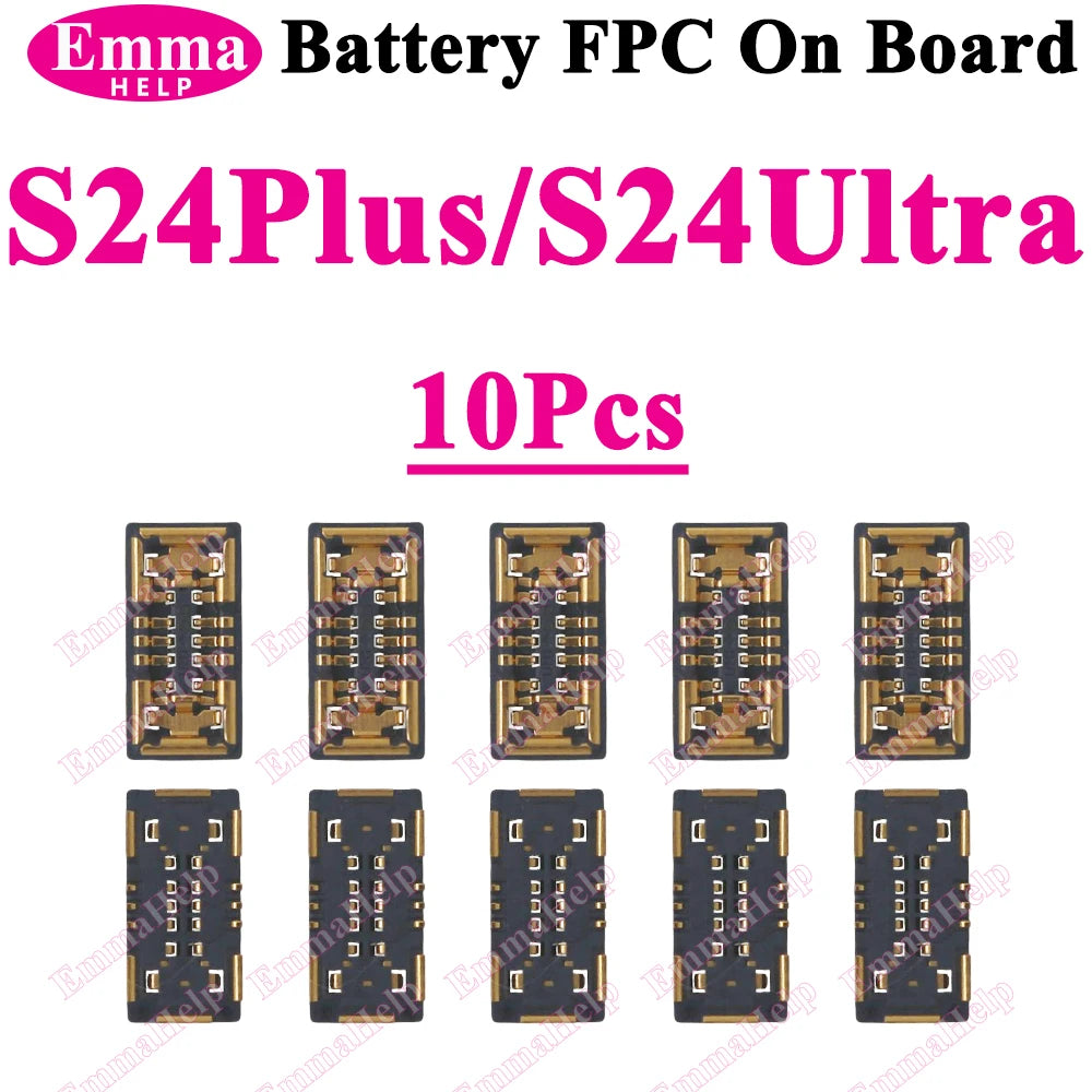 10Pcs Battery FPC Connector FPC for Samsung S24 S23 S22 S21 S20 S10 S10E Note 20 10 Plus S10 Lite On-Board Contactor Clip Plug
