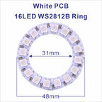 DC5V WS2812B Pixel Ring LED Panel Light Individual 8/16/24/35/45/128 LED Addressable WS2812 IC 5050 RGB LED Ring Module