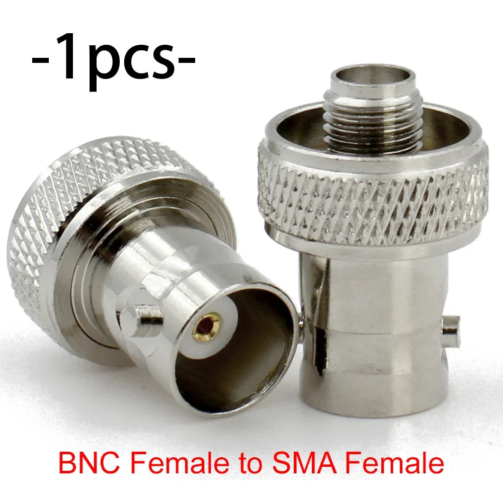 BNC to SMA / RP-SMA RF Adapter Connector Male Female Straight 4-Hole Flange Coaxial Converter for FPV WiFi Radio Antenna Systems