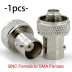 BNC to SMA / RP-SMA RF Adapter Connector Male Female Straight 4-Hole Flange Coaxial Converter for FPV WiFi Radio Antenna Systems