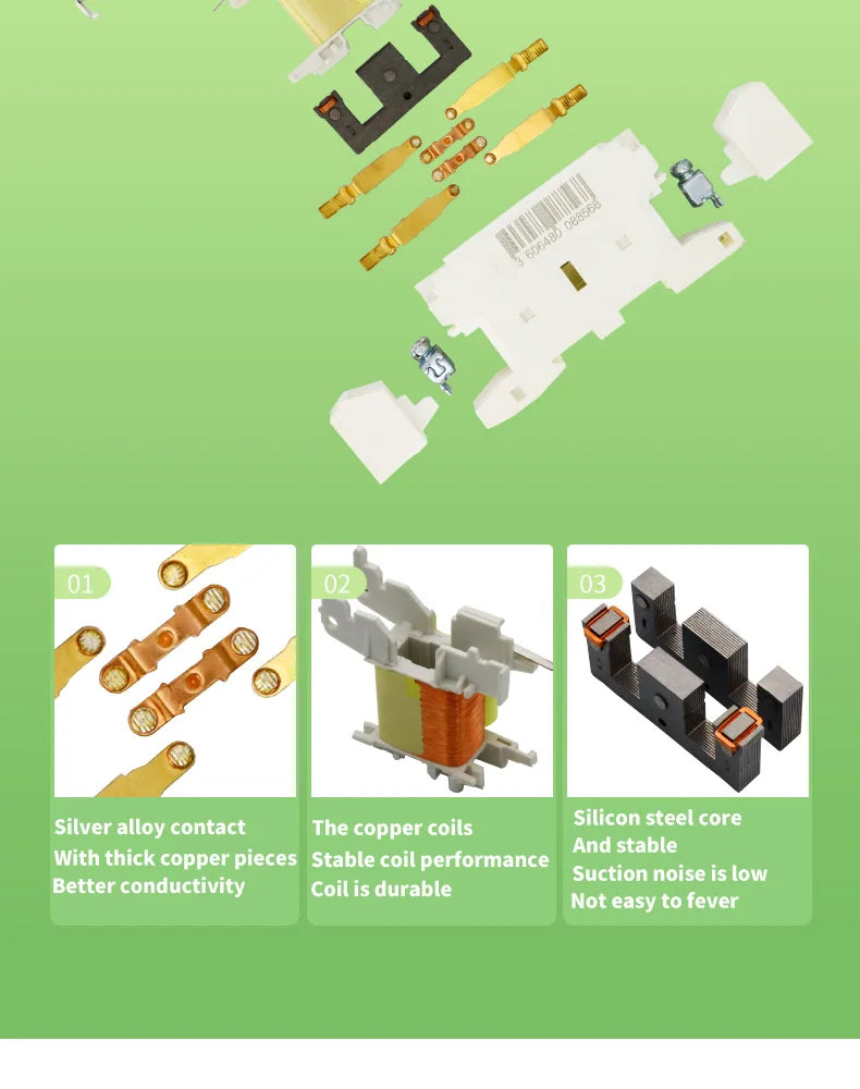 Modular Household Contactor 220V ICT 2P 16A 20A 25A 2NC 2NO 1NO 1NC 50/60Hz