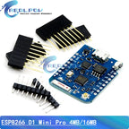 WEMOS D1 Mini Pro 4M 16M Bytes External Antenna Connector NodeMCU Based ESP8266 CP2104 CH9102 WIFI Development Board + Antenna
