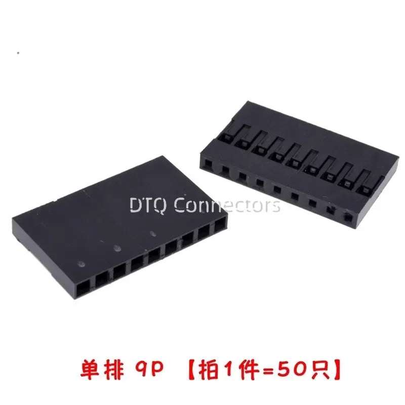 50pcs 2.54mm Dupont connector Male/Female Pin Way Cable Plug 2/3/4/5 Pin Electrical Pin Jumper Header Housing Wire Connector Kit
