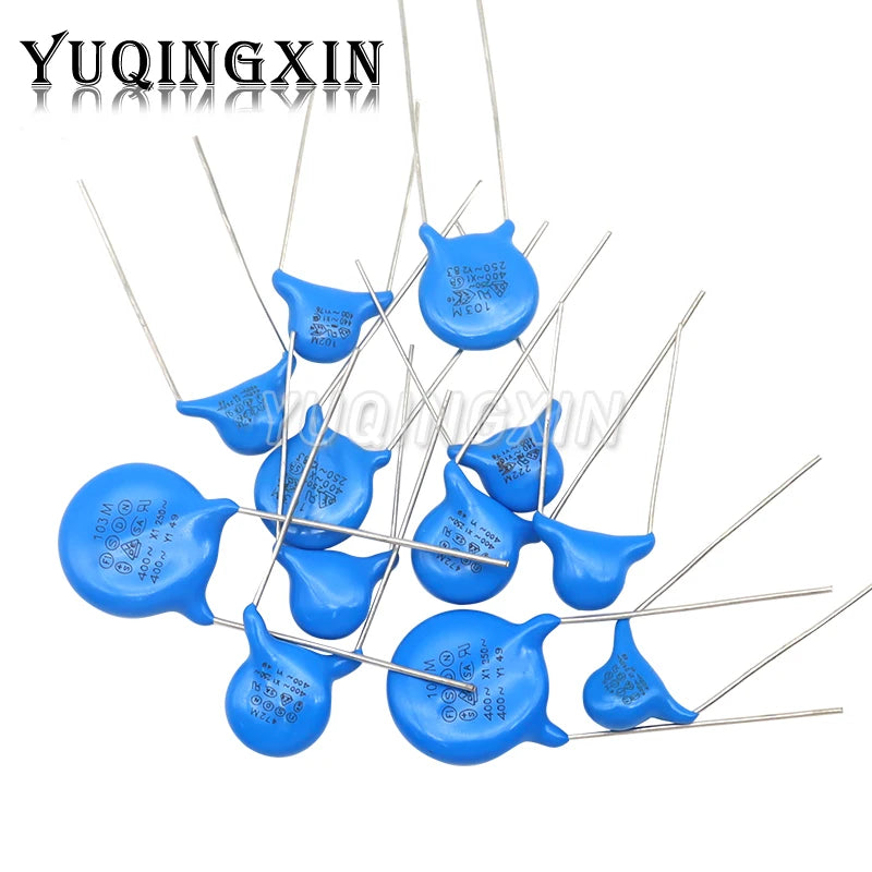 20pcs Safety Y Capacitor 470PF 1000PF 1NF 2.2NF 4.7NF 10NF 0.001UF 0.0022UF 0.0047UF 470P 250VAC 400VAC 102M 103M 471M 222M 472M