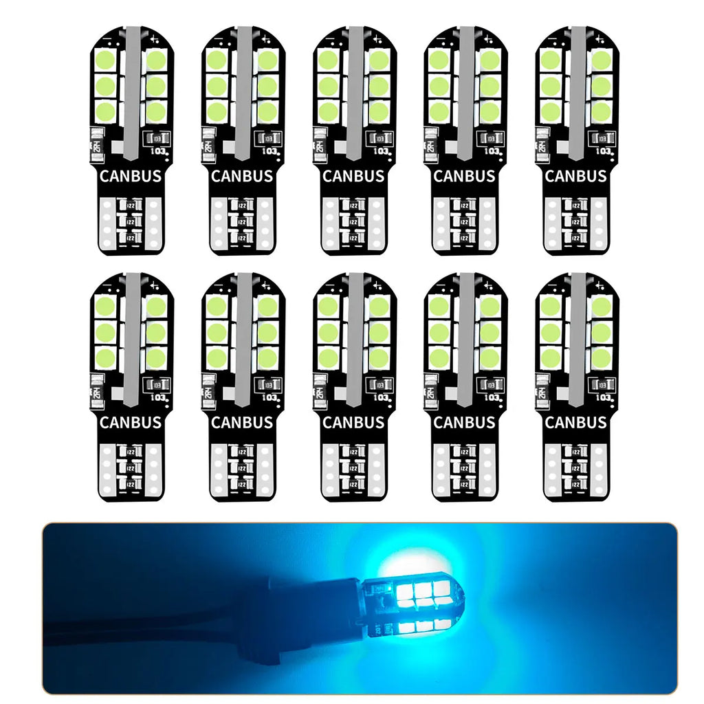 Car Signal Bulbs W5W WY5W 192 194 168 3030 24SMD LED T10 Super Bright 600LM Colors Options for Car Turn Signal Brake Stop Lights