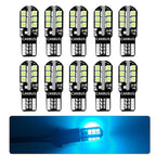 Car Signal Bulbs W5W WY5W 192 194 168 3030 24SMD LED T10 Super Bright 600LM Colors Options for Car Turn Signal Brake Stop Lights