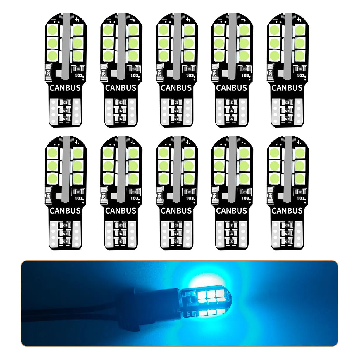 Car Signal Bulbs W5W WY5W 192 194 168 3030 24SMD LED T10 Super Bright 600LM Colors Options for Car Turn Signal Brake Stop Lights
