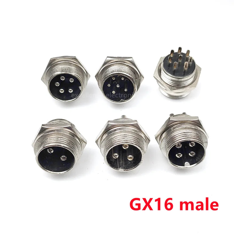 GX16 GX12 GX20 2P/3/4/5/6/7/8 Pin Female Male Air Aviation Connector Power Cable Electrical Plug Socket