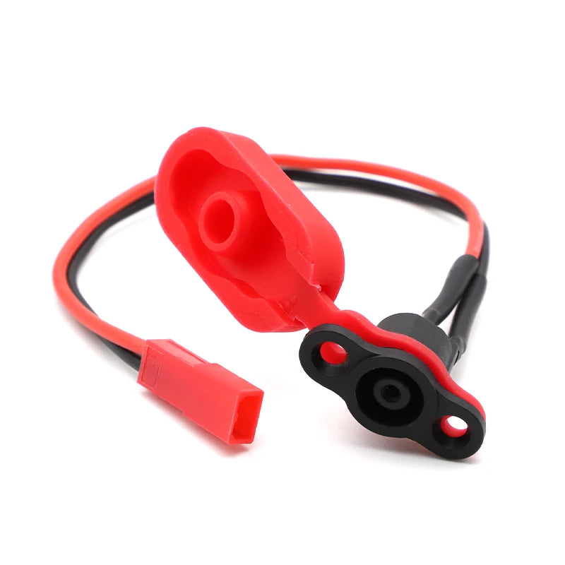 1set Electric Scooter Charging Cable Charging Hole with Waterproof Cover Dust Plug Silicone For Xiaomi M365 Accessories