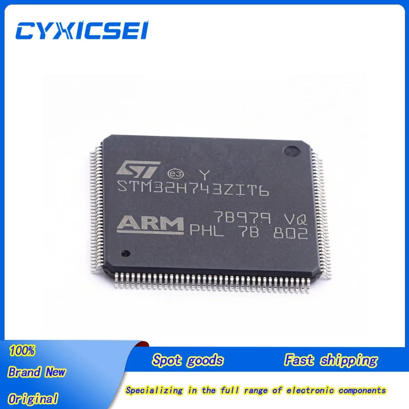 5pieces New and Original STM32H743ZIT6 32H743ZIT6 LQFP-144 STM32H743IIT6 32H743IIT6 LQFP176  ARM Microcontrollers - MCU
