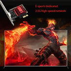 2.5G PCI-E To RJ45 Network Card RTL8125B Chip Gigabit Ethernet PCI Express Network Card 10/100/2500Mbps 1Gbps/2.5Gbps For PC