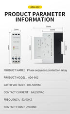 Multifunctional Phase Sequence Protection Relay Overvoltage Undervoltage Phase Failure 380V 200-500VAC