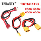 Male To Female XT90 Deans T XT60 Plug XT60/T Adapter 14AWG 20CM Extension Cable Leads Adapte For RC Lipo Battery 1PCS