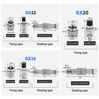 5/10Set GX12 GX16 GX20 Aviation Connector 2 3 4 5 6 7 8 9 10 12 14 15 Pin Docking Fixing Circular Metal Male Female Plug Socket