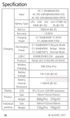 ToolkitRC M6DAC V2 TRN Charger 2CH AC200W Transparent Color DC800W IPS Model Toy Car Lithium Battery Charging 1S 2-6S LiPo LiHv