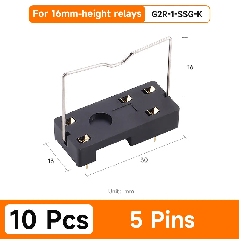 ENMG PCB Mount Solid State Relay, SSK10D6132 Miniature Pin-Type DC Control DC/AC 24V Printed Circuit Board Mount Plug-in Type.